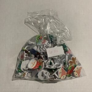 Lot Of 90 Bakery/Cake Toppers Or Craft Kids Rings Holidays Christmas